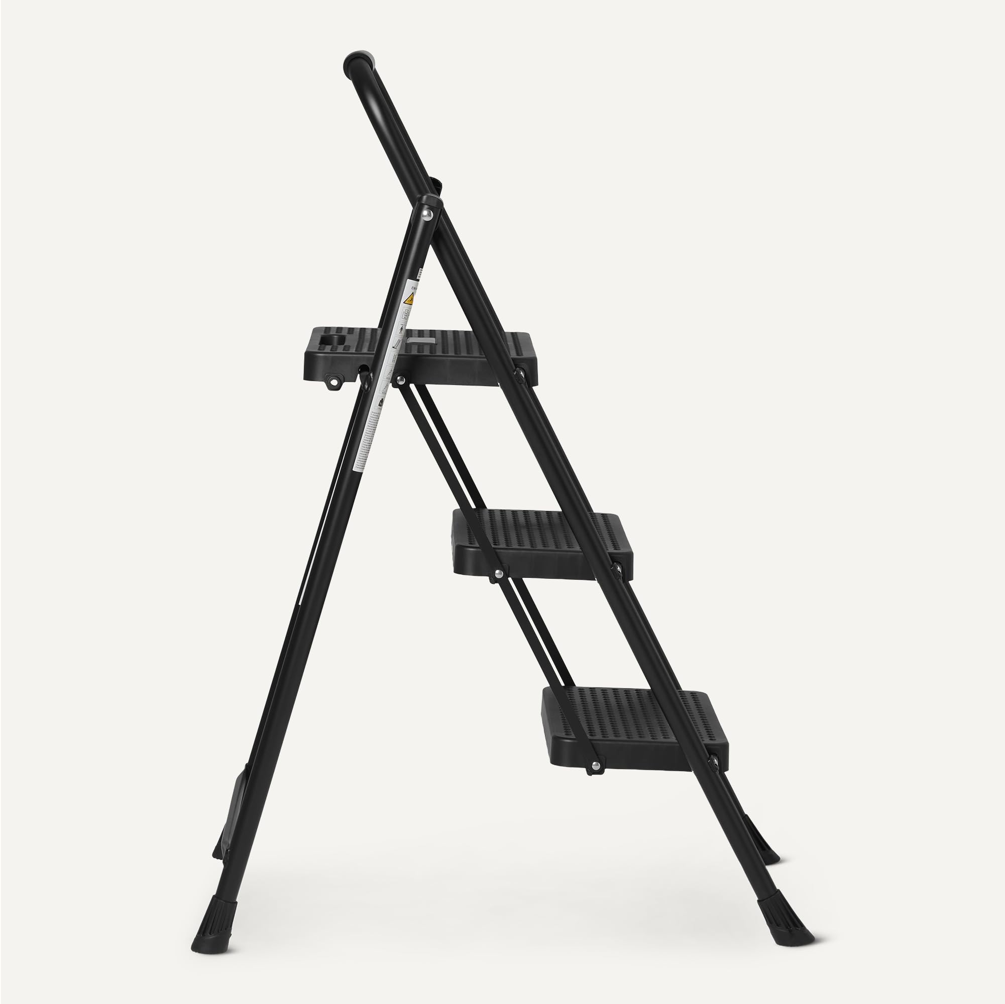 Amazon Basics Scala Pieghevole 3 Gradini Acciaio Nera 150kg