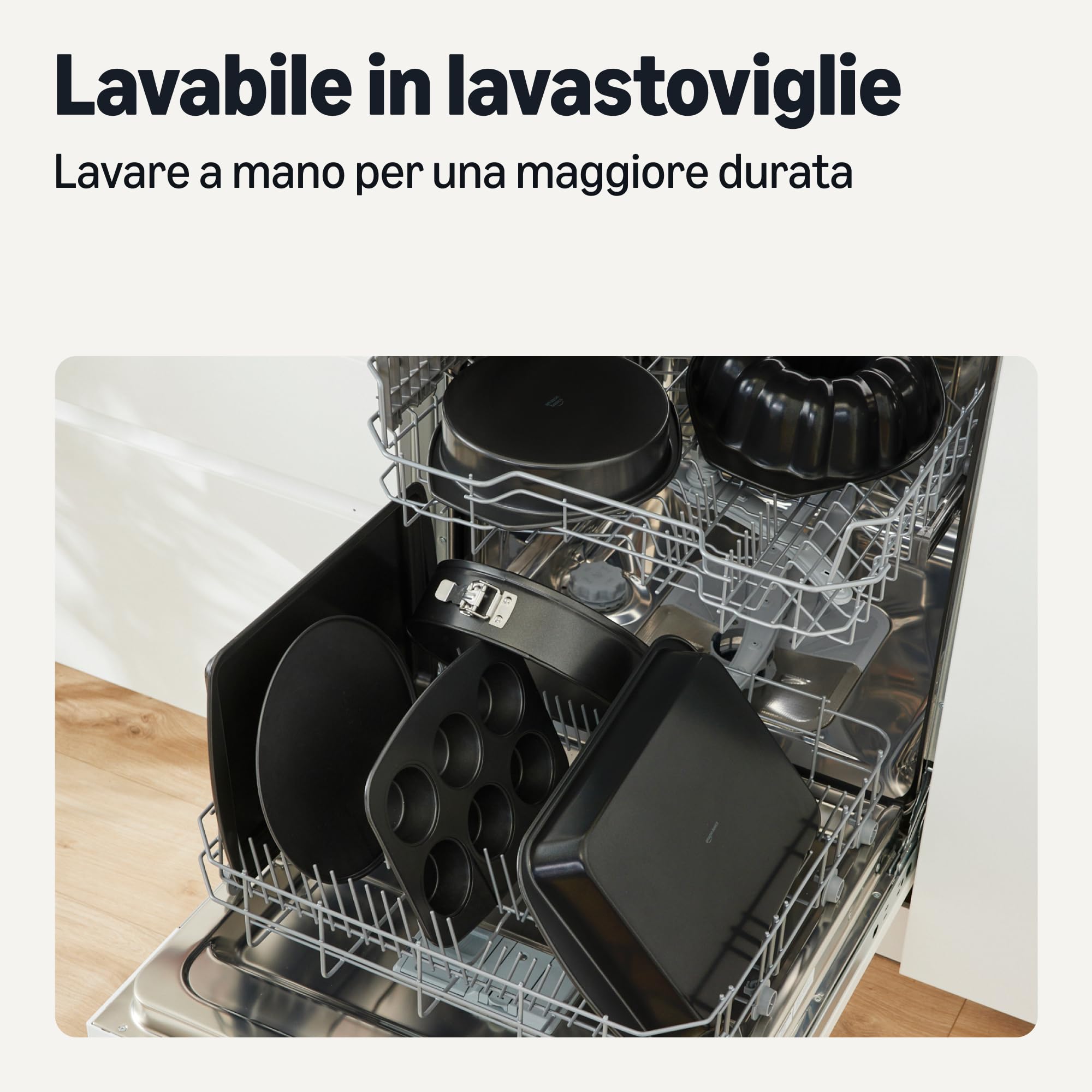 Amazon Basics tortiera rotonda antiaderente 23 cm set 2 pezzi