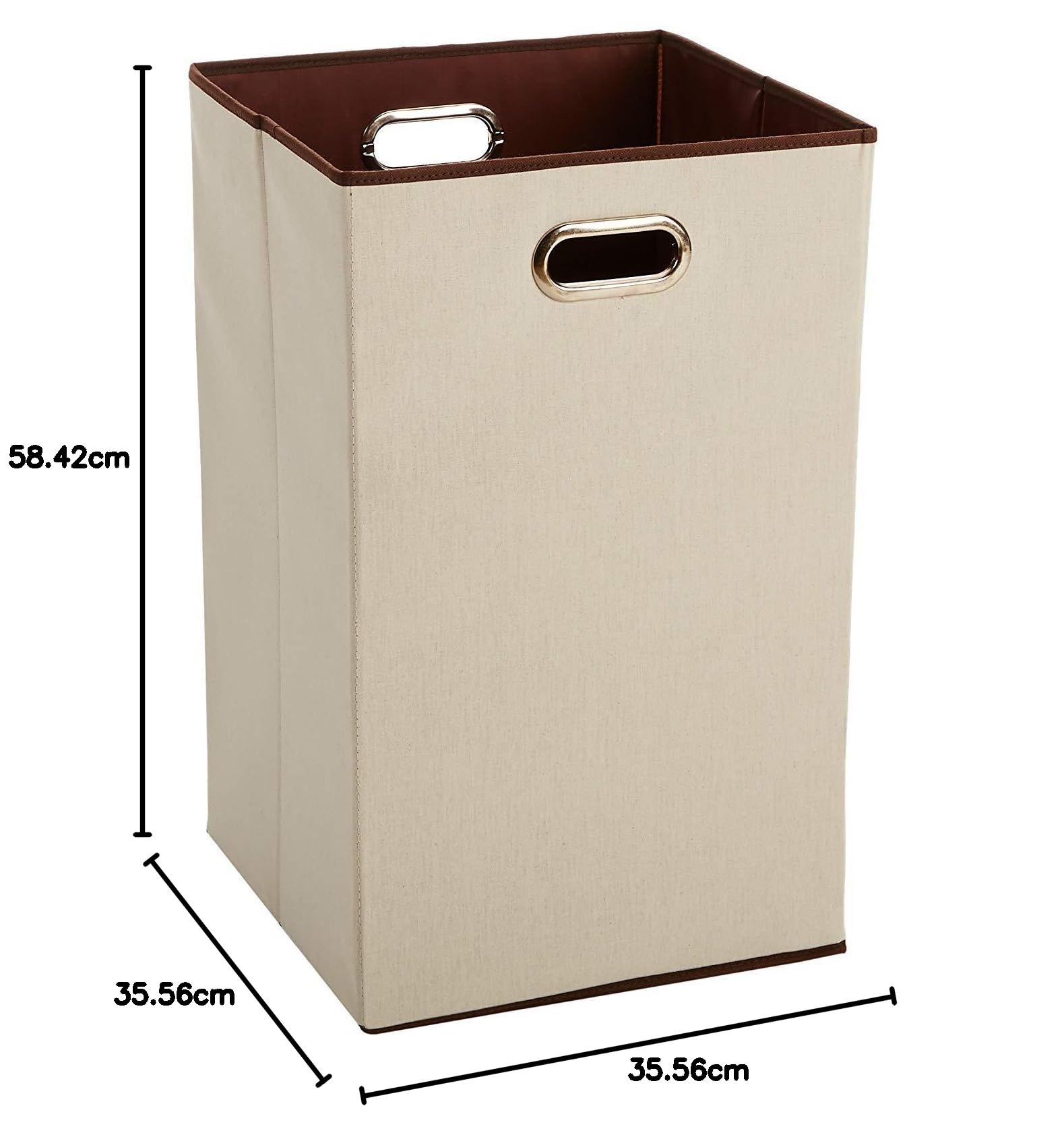 Amazon Basics Cesto Portabiancheria Pieghevole Beige