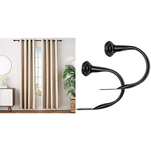 Amazon Basics Set Tende Oscuranti Beige e Fermatende