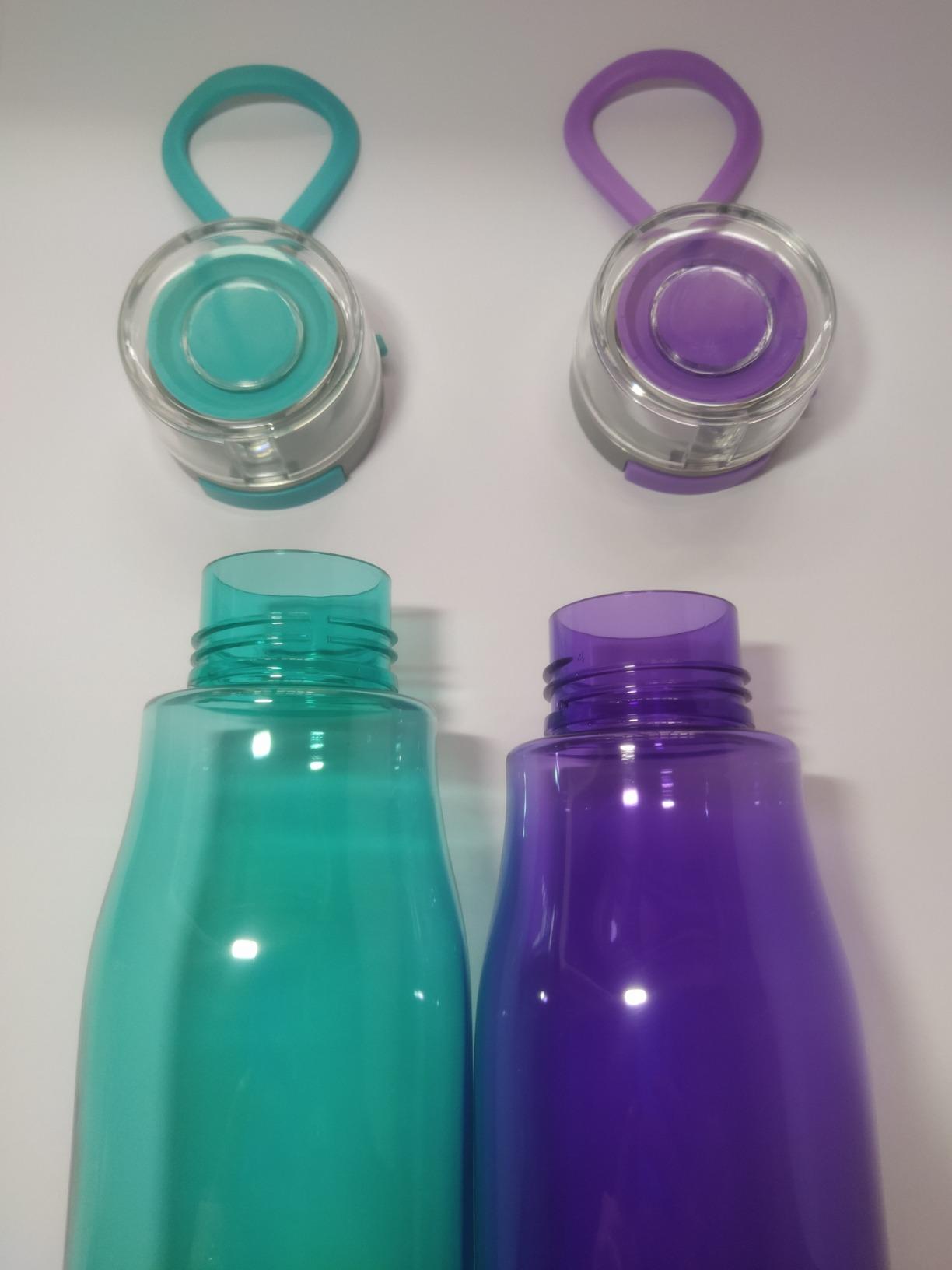 AmazonBasics Borraccia Sportiva 680 ml 2 Pezzi Blu Viola