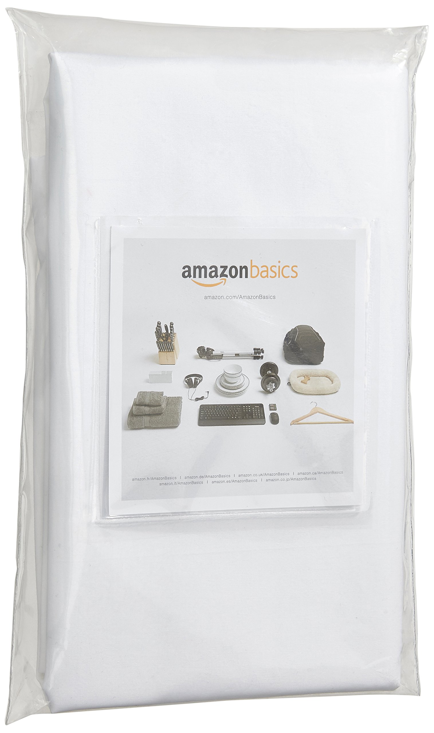 Amazon Basics Copricuscino Ipoallergenico 65x65 cm 2 Pezzi Cotone