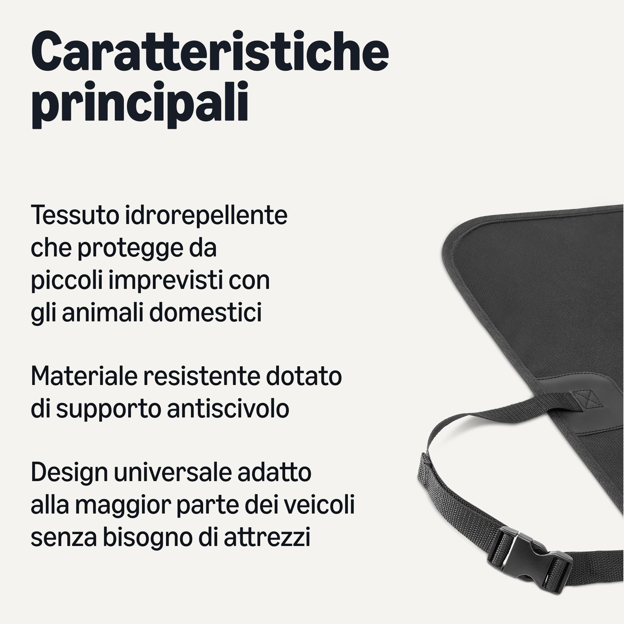 AmazonBasics Coprisedile Auto Cani Nero Impermeabile
