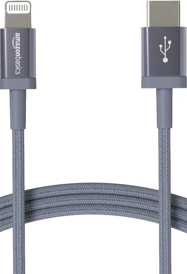 Amazon Basics Cavo USB-C Lightning 1,8 m Grigio Scuro MFi