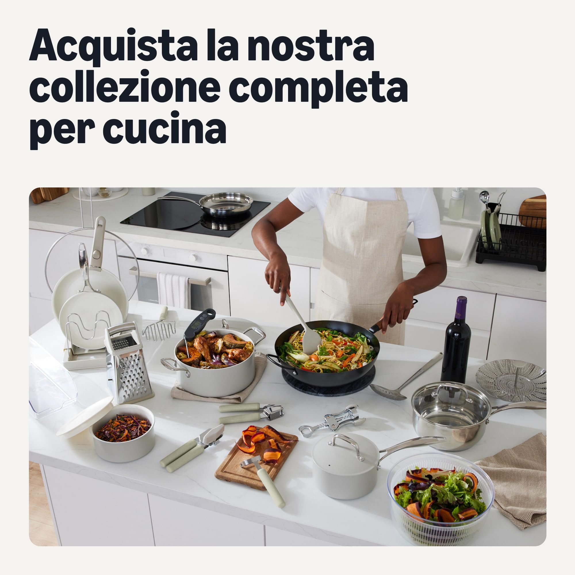 Amazon Basics Schiacciapatate Acciaio Inox Set 2 Pezzi