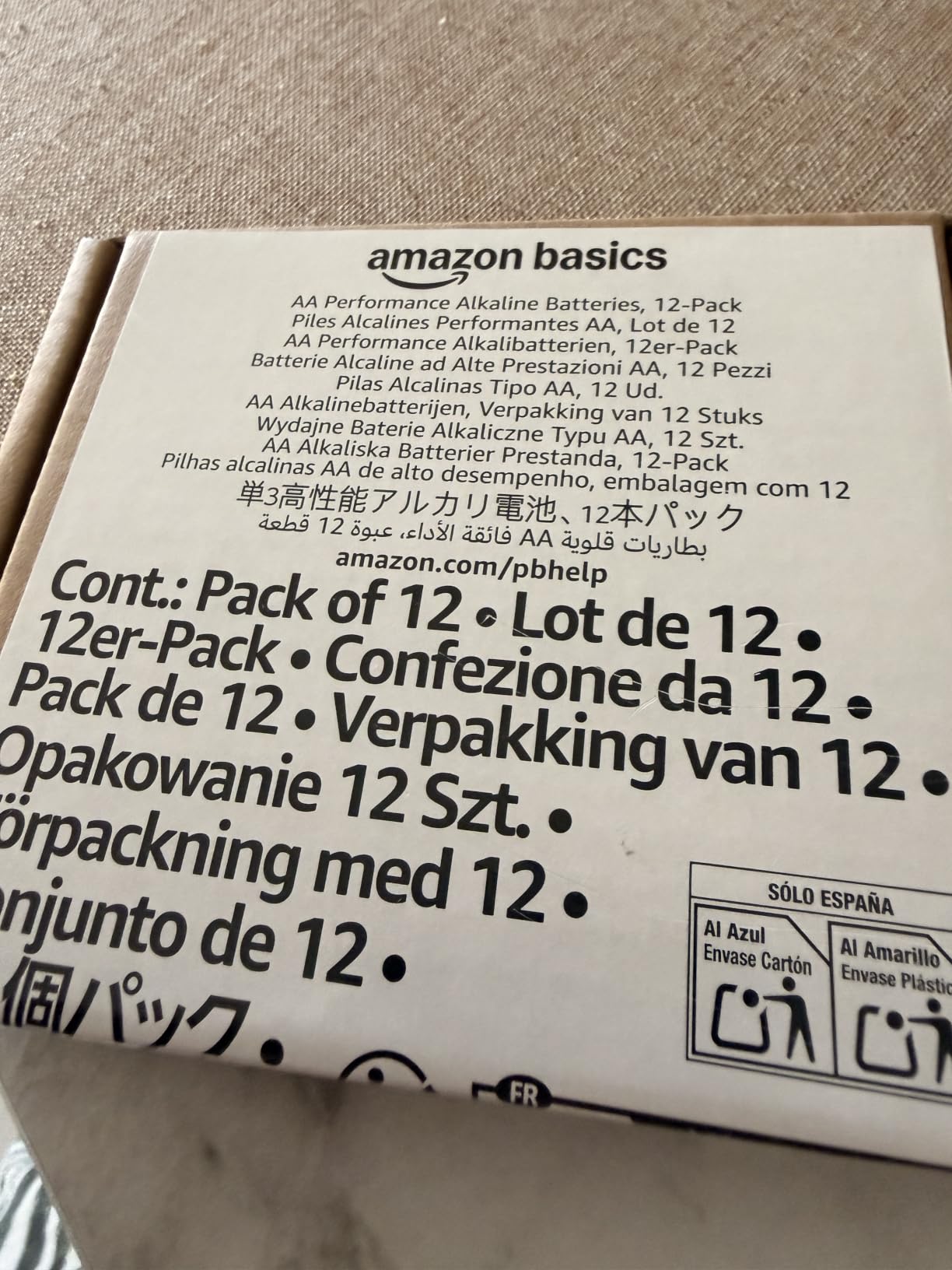Amazon Basics batterie alcaline AA 1,5V confezione da 48 lunga durata