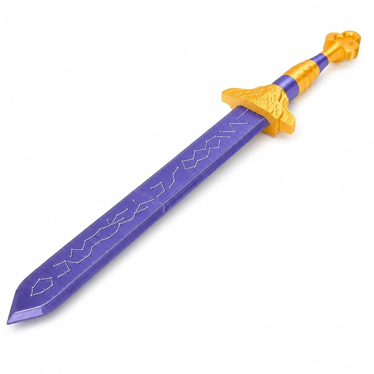 Elprico Spada Cosplay PLA Giallo Blu 66 cm 6 Pezzi