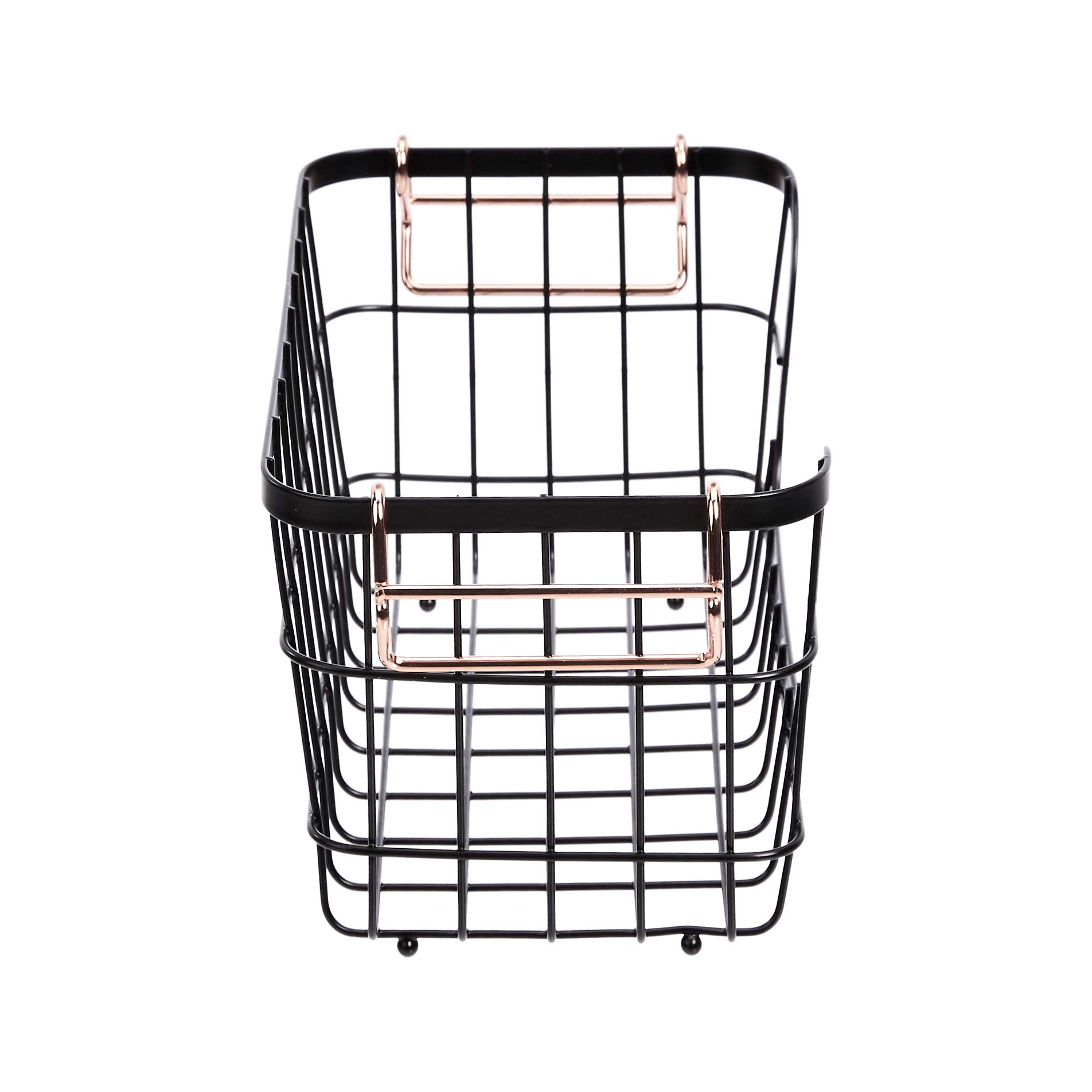 Amazon Basics Cesti Metallo Impilabili Neri 2 Pezzi Cucina