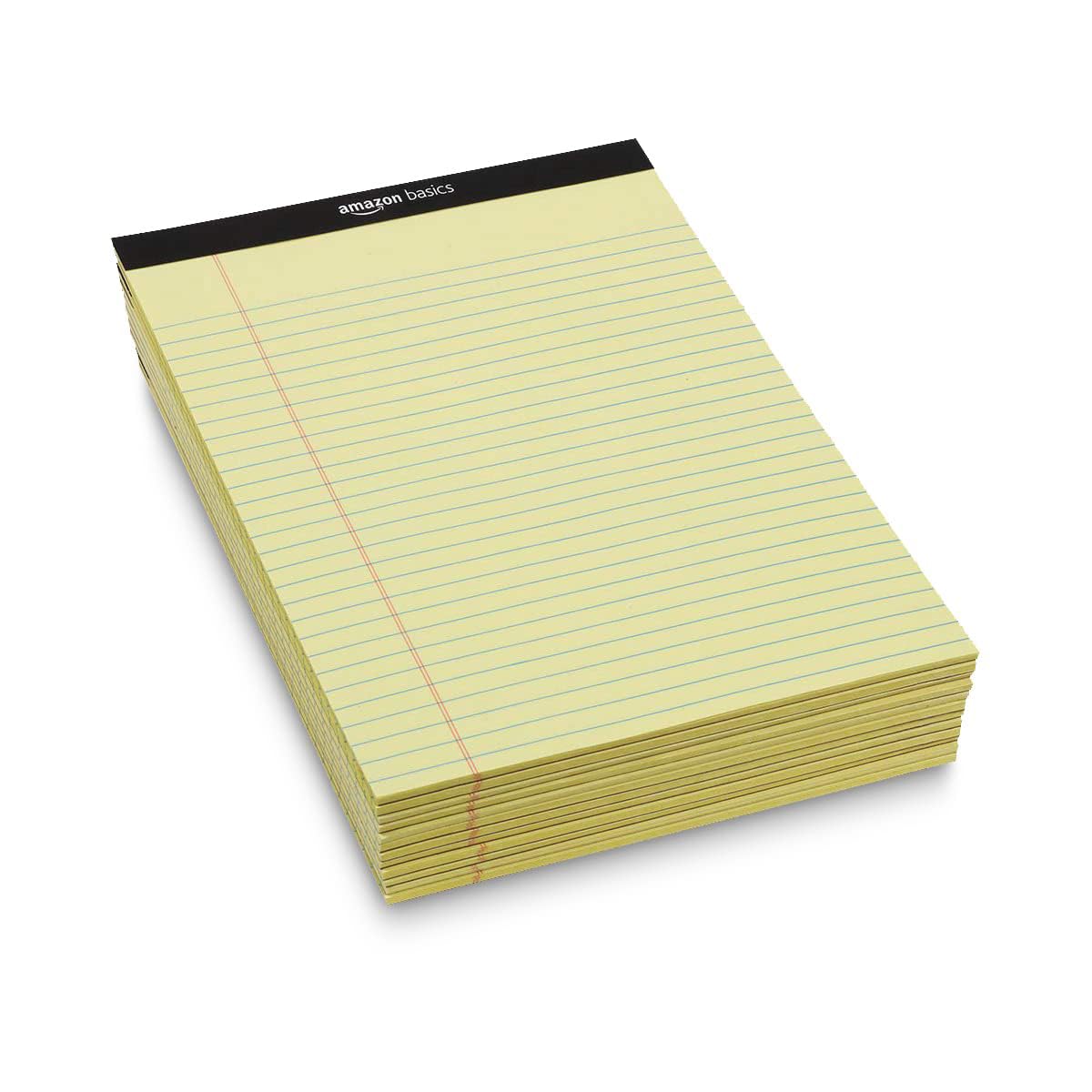 Amazon Basics Ruled blocco notes 21,6x29,8 giallo 12 pezzi