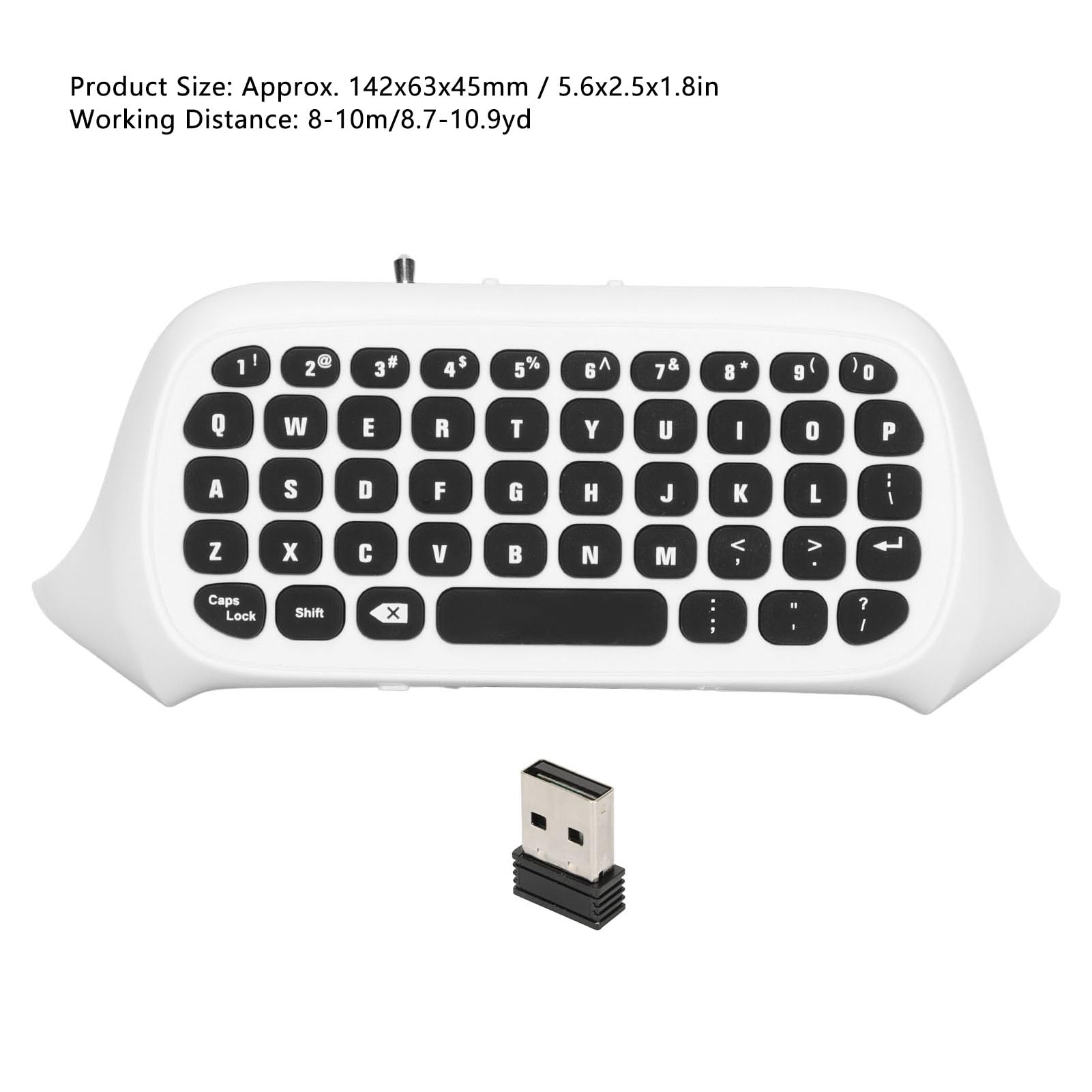 Elprico Tastiera Controller Wireless 2,4 GHz chatpad bianco jack