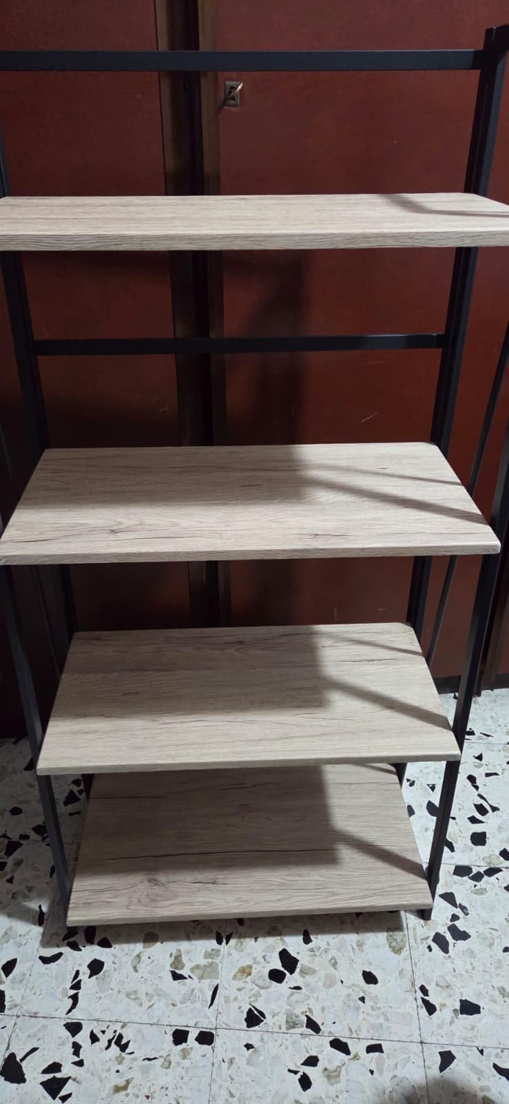 Amazon Basics libreria pieghevole 4 ripiani rovere 125 cm