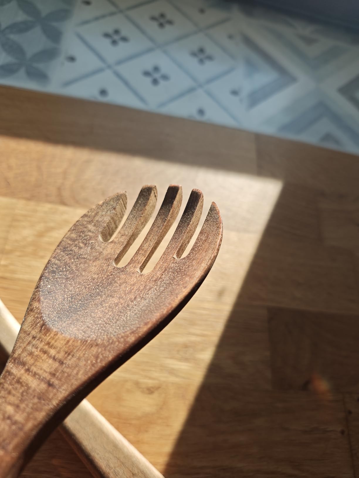 AmazonBasics Set Utensili Cucina Legno 6 Pezzi Acacia