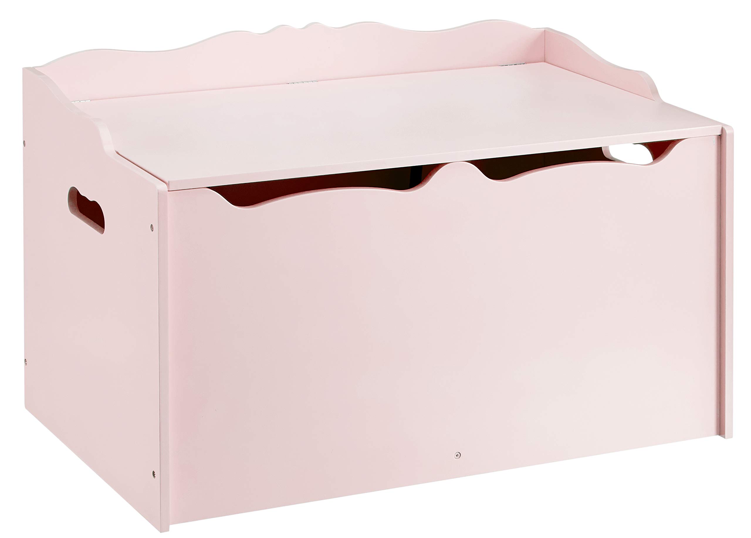 Amazon Basics Scatola Legno Giocattoli Rosa 76 cm con Panca