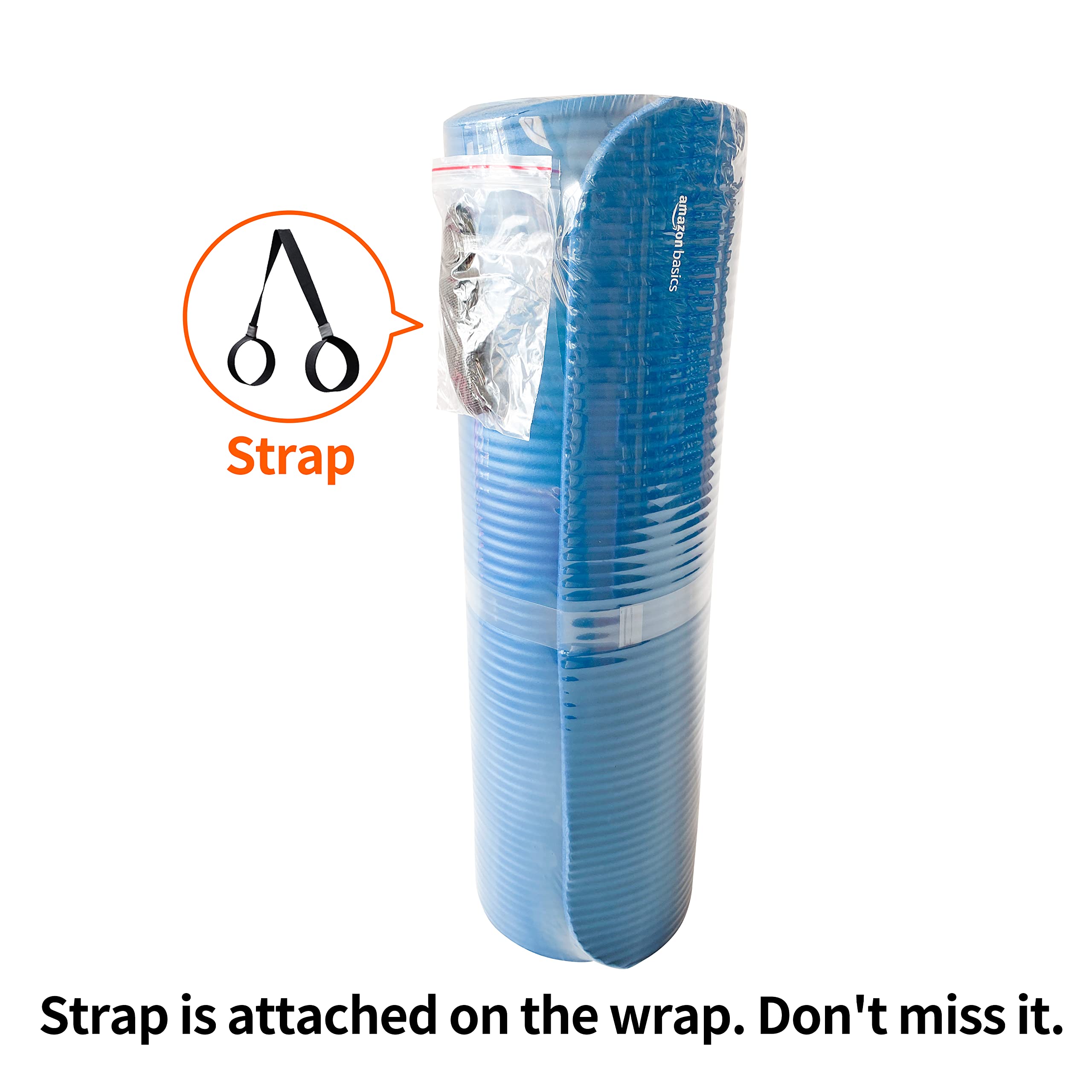 AmazonBasics Tappetino Yoga Blu Extra Spesso 188 cm