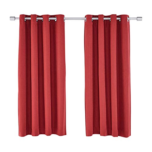 Amazon Basics Mabry Tende Oscuranti Rosse 132x160 cm 2 Pezzi