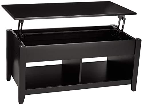 Amazon Basics tavolino caffè piano rialzabile nero 102 cm