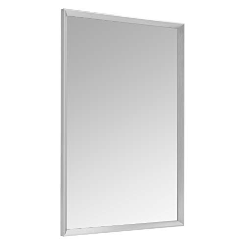 AmazonBasics Specchio da parete 61x91 cm nichel a sbalzo