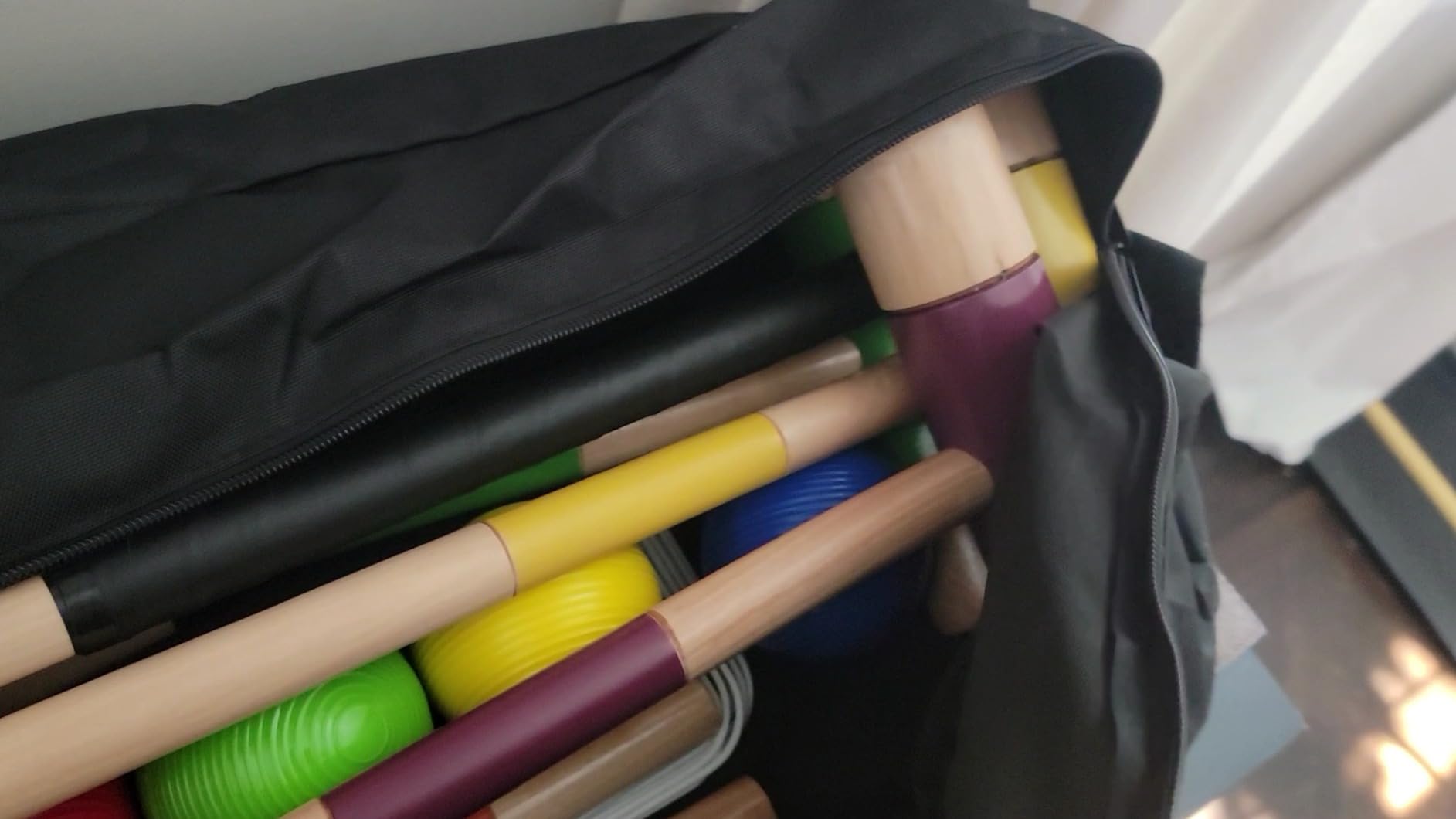 Amazon Basics set croquet 6 giocatori legno con borsa