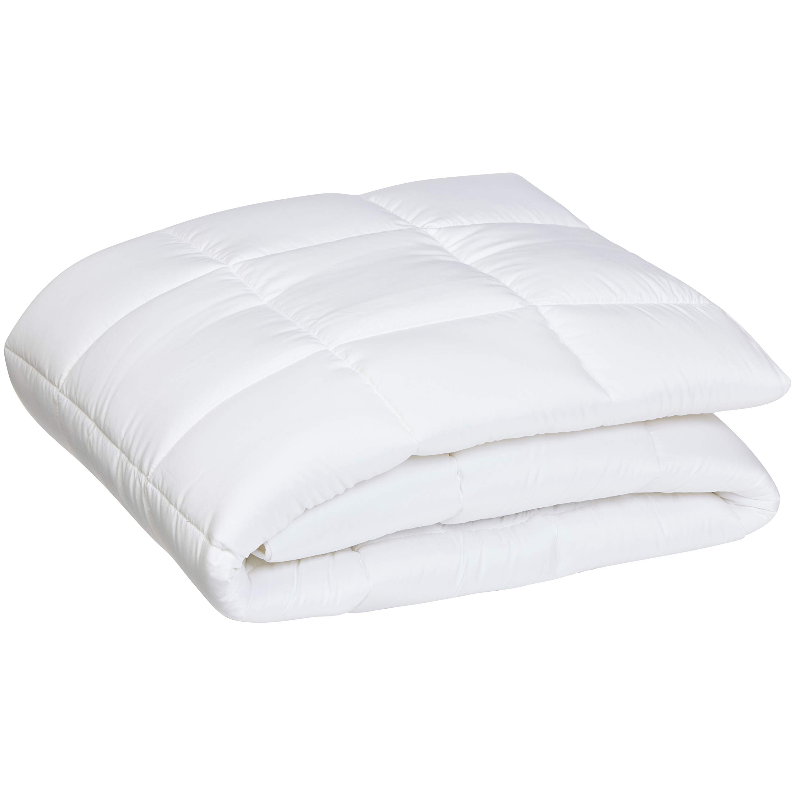 AmazonBasics Coprimaterasso 160x200 Bianco Trapuntato Morbido