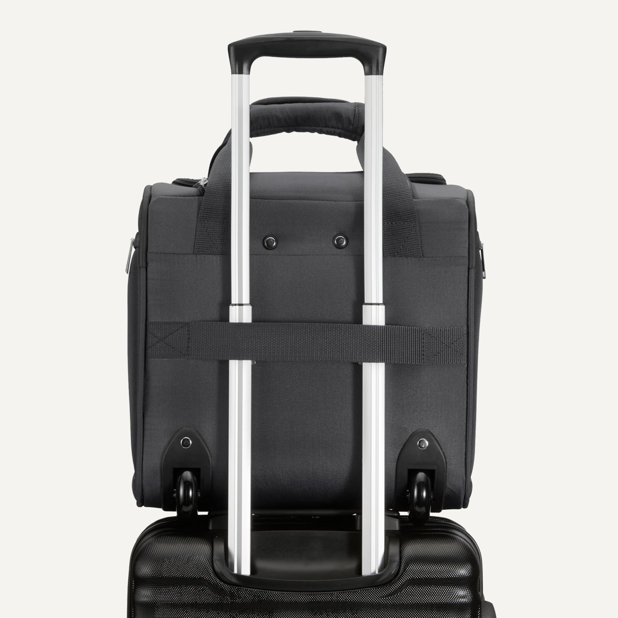 Amazon Basics Trolley Sottosedile 34x24x36 cm Nero Poliestere