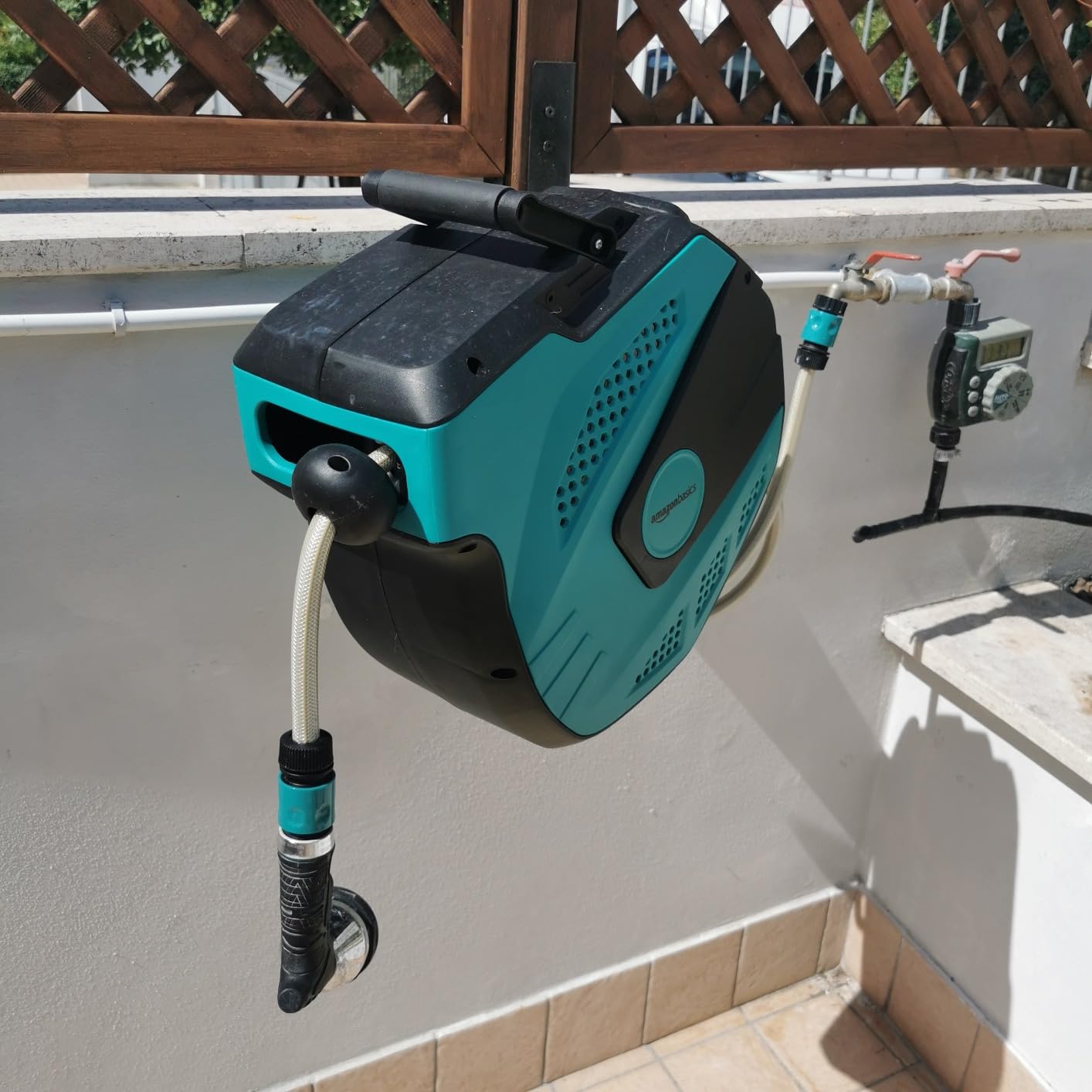 Amazon Basics Avvolgitubo Automatico 25m da parete