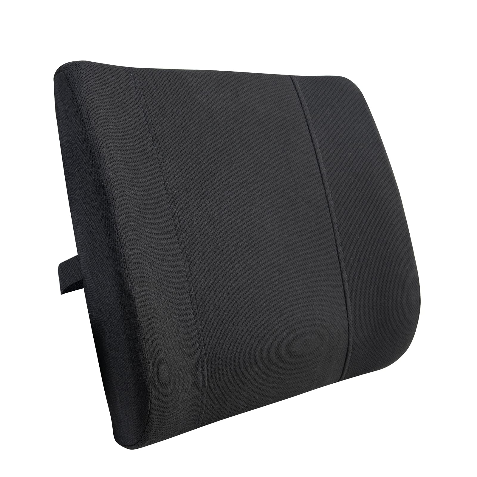 AmazonBasics Cuscino Lombare Memory Foam Nero Supporto Schiena