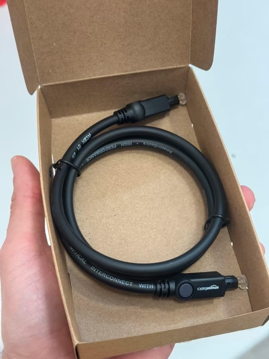 Amazon Basics Cavo Ottico Toslink 1 m Nero Audio Digitale