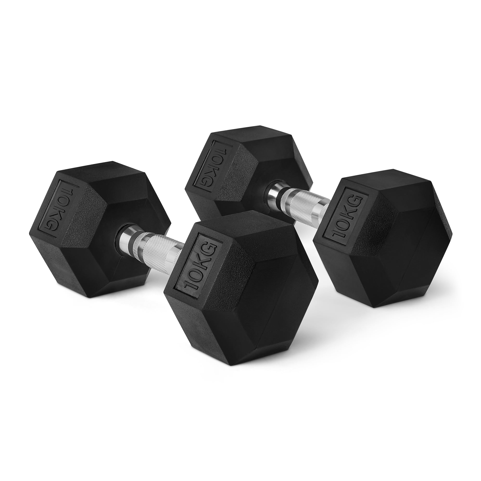 Amazon Basics set 2 manubri esagonali gomma 6 kg antiscivolo