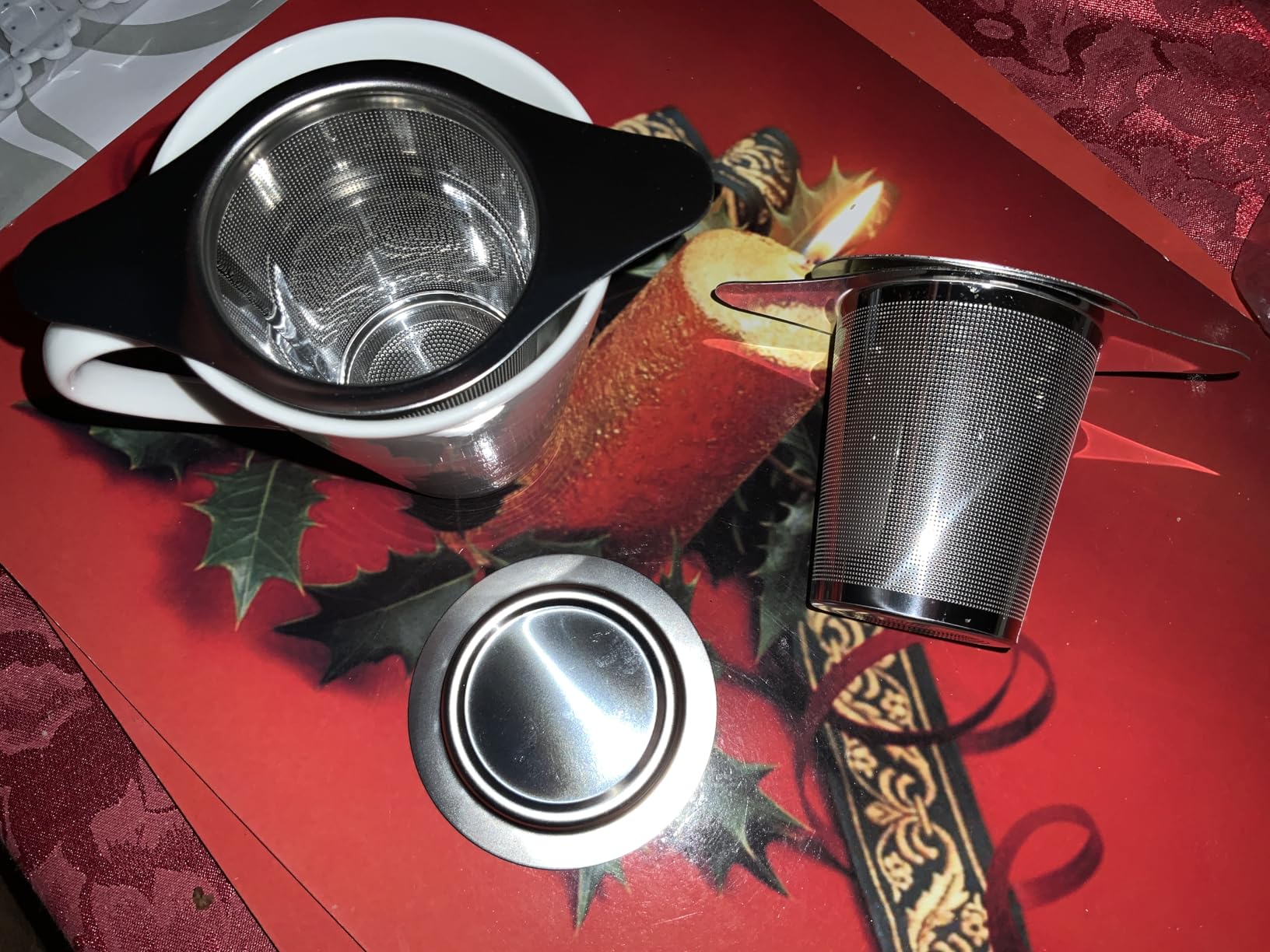 Amazon Basics infusore tè acciaio inox set 2 pezzi