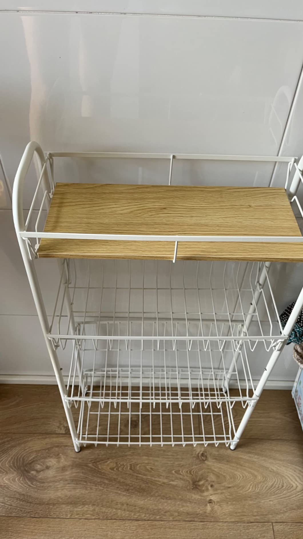 Amazon Basics carrello portavivande 4 ripiani bianco 41,5cm legno