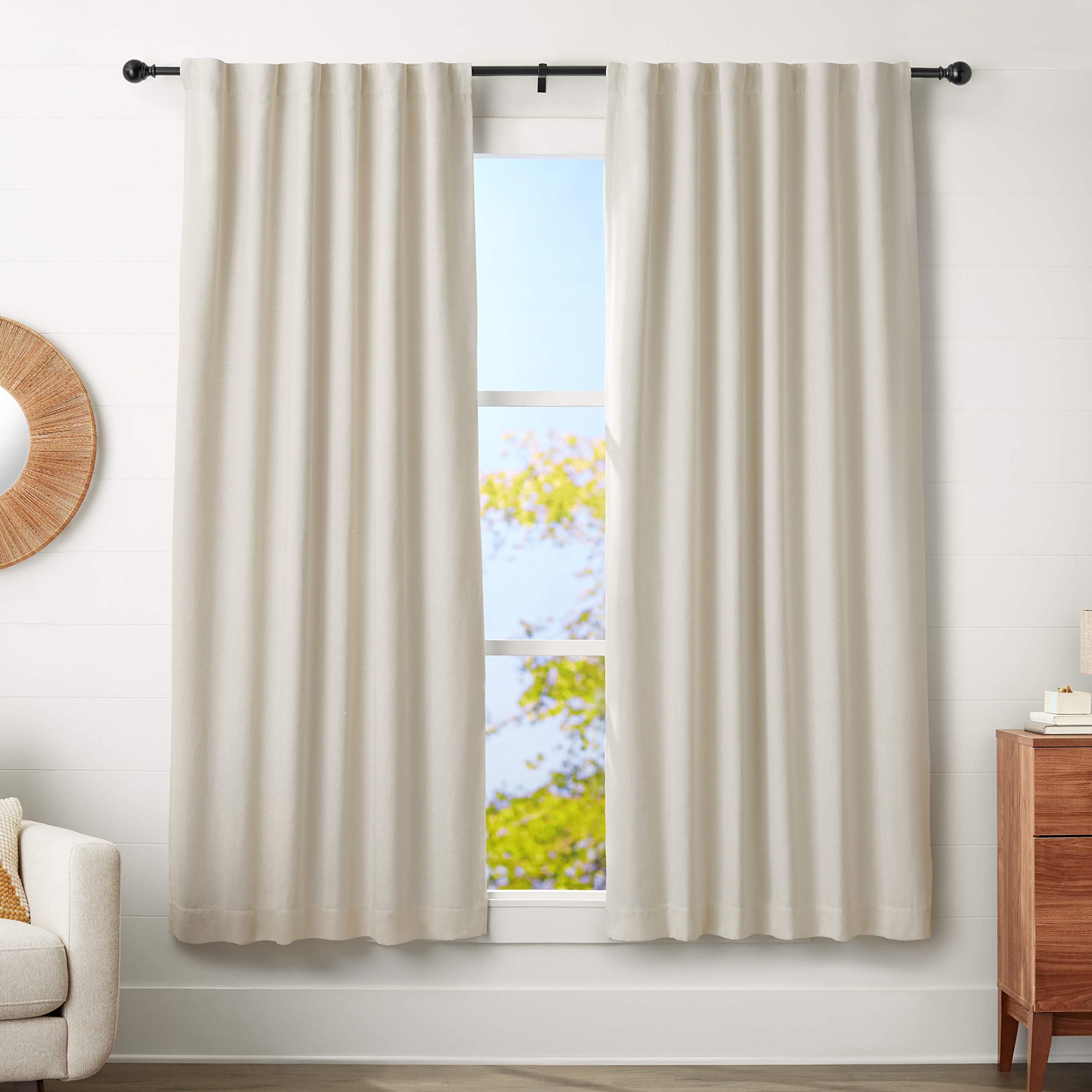 AmazonBasics Bastone Tenda 183-366 cm Nero Sfera 19 mm