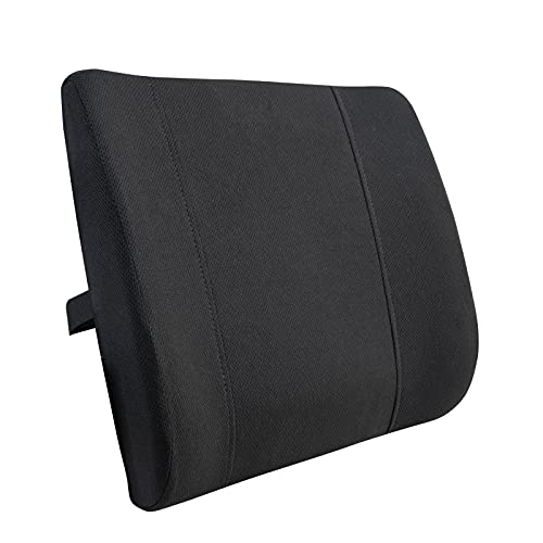 AmazonBasics Cuscino Lombare Memory Foam Nero Supporto Schiena