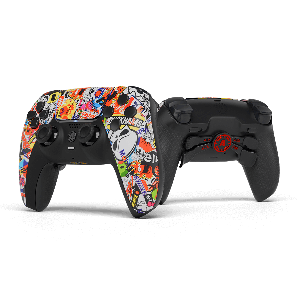 Aim Controllers Sticker Bomb controller PS5 multicolore