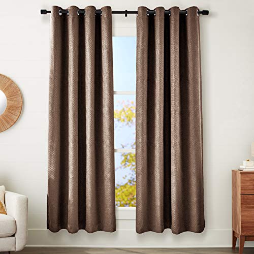 AmazonBasics Basket Weave 52x95 Tende Oscuranti Marroni 2 Pezzi