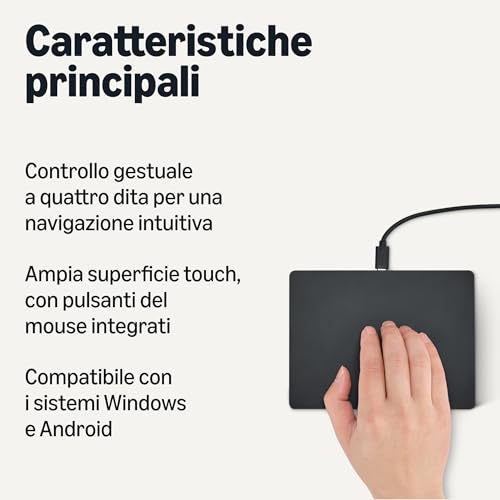 Amazon Basics trackpad USB-C nero Windows 6,4 pollici con filo