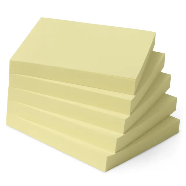 AmazonBasics Foglietti Adesivi Gialli 7,6 cm 5 Blocchi x100