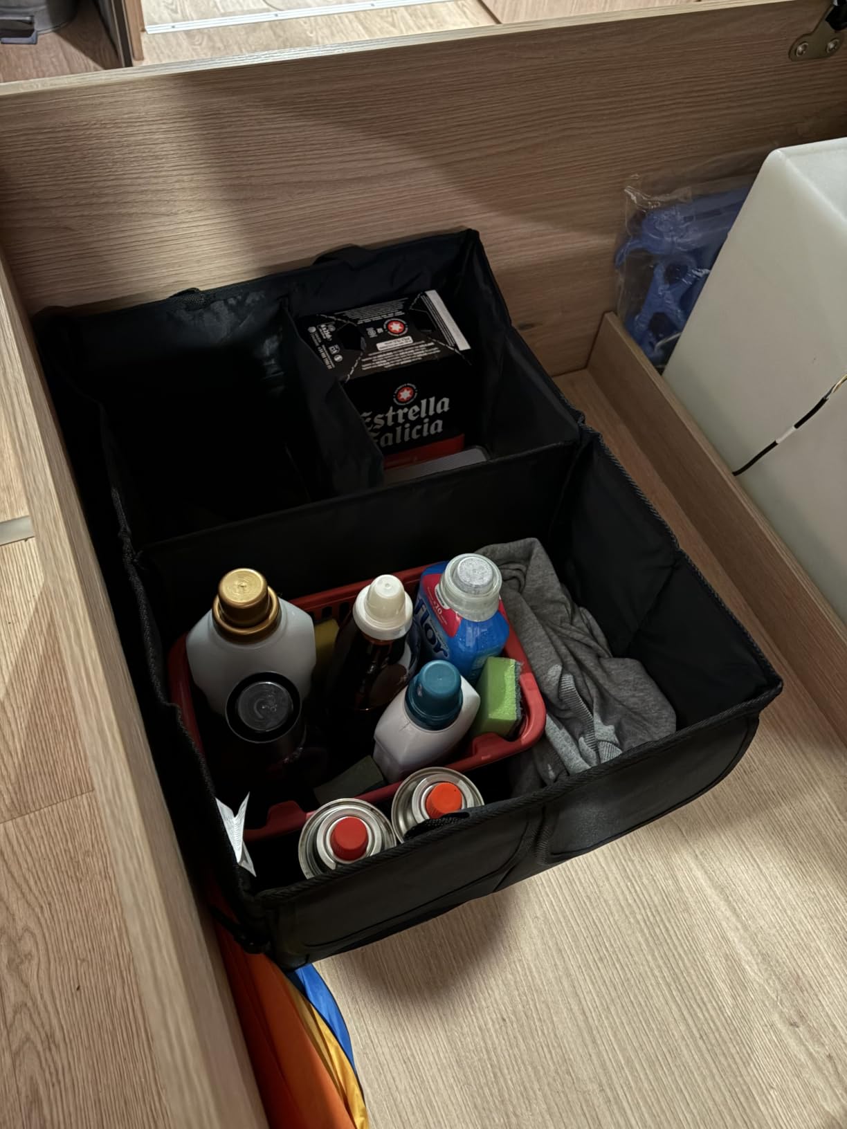 Amazon Basics Organizer Bagagliaio Auto 51L Nero Pieghevole