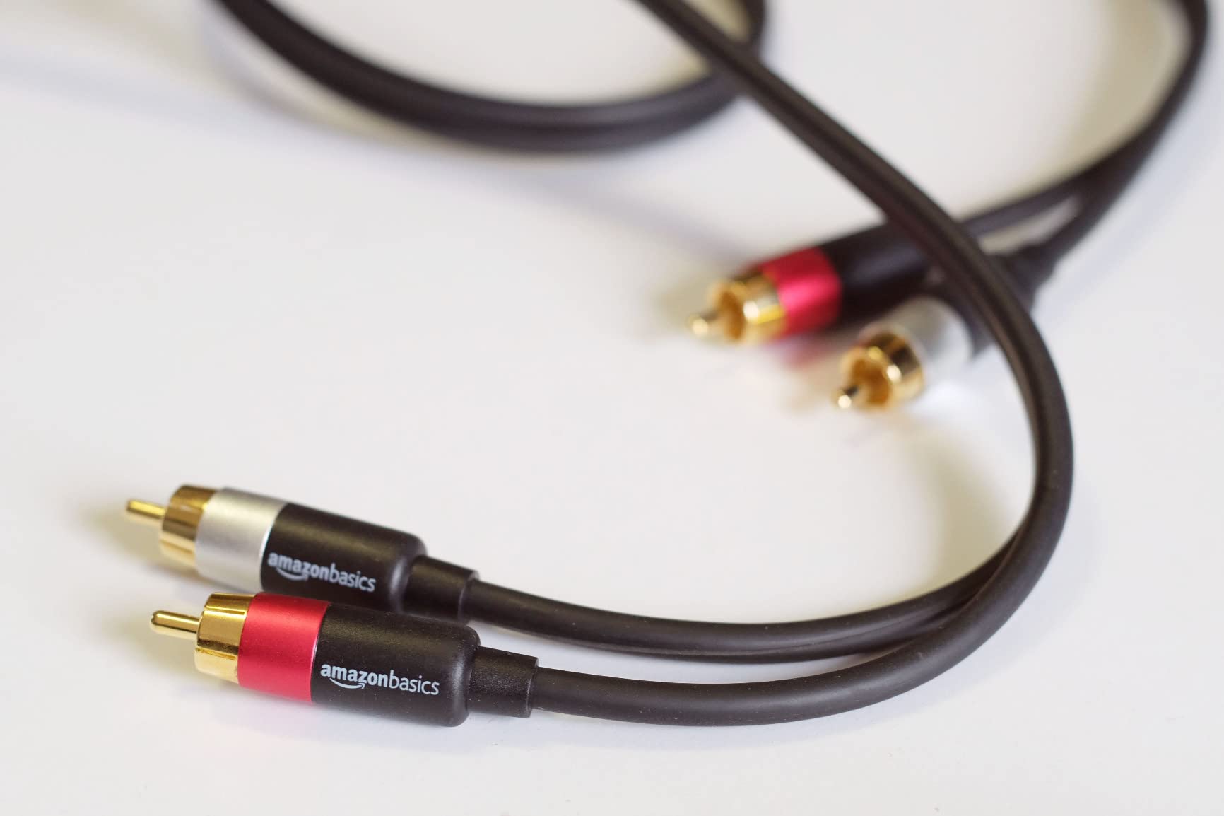 AmazonBasics Cavo Audio RCA 2 Maschi 1,22 m Placcato Oro