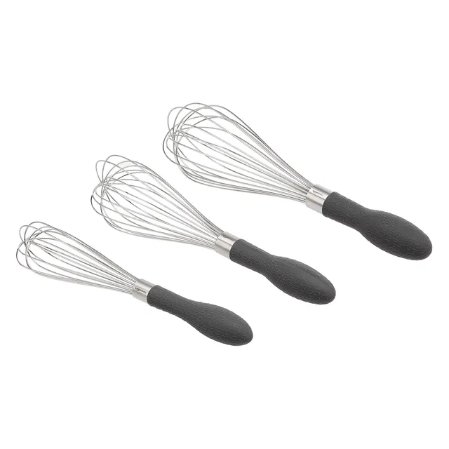 Amazon Basics Set 3 Fruste a Filo Acciaio Inox Grigio balloon