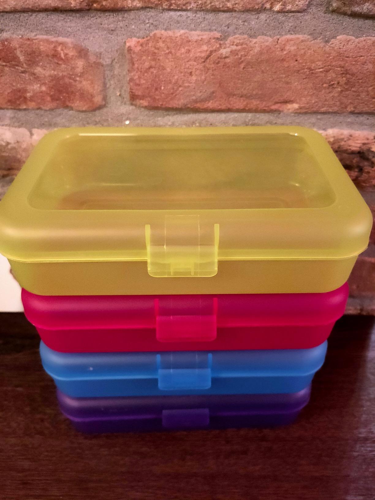 Amazon Basics Scatola Portapenne Plastica 4pz Multicolore