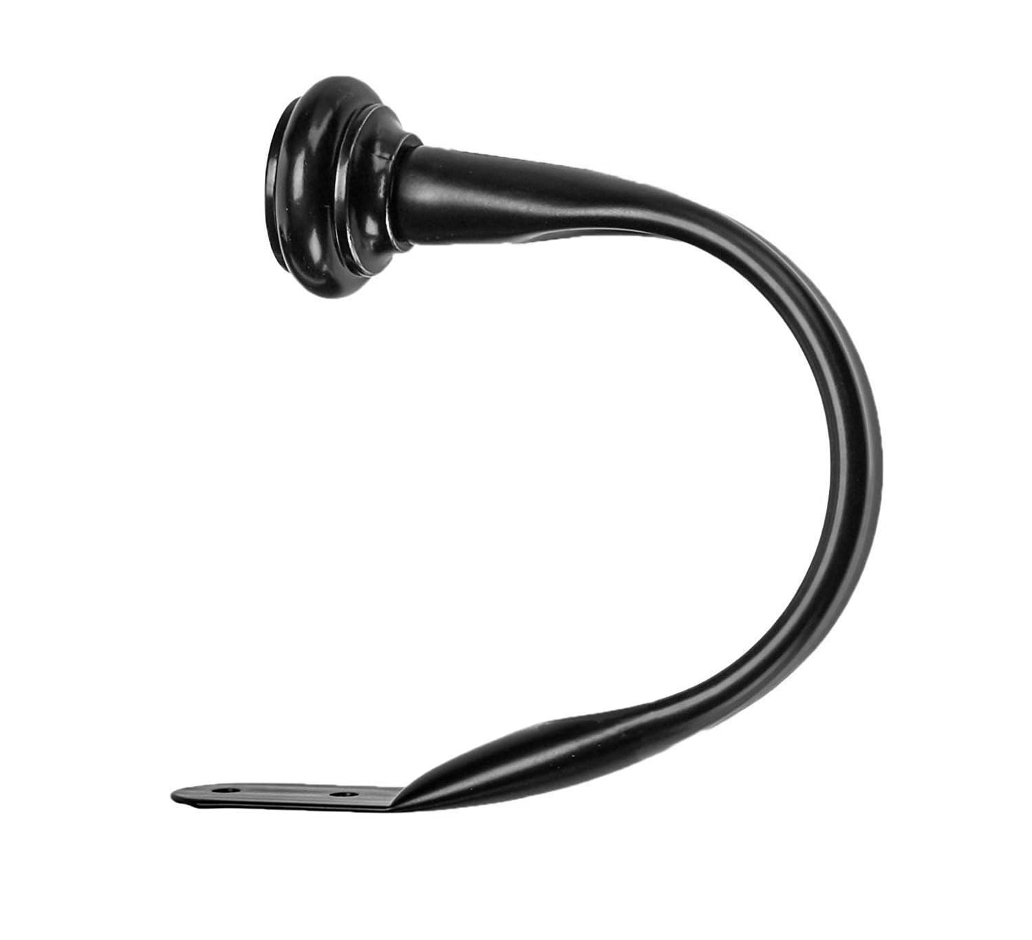 AmazonBasics Set 2 Fermatenda Nero Metallo Parete