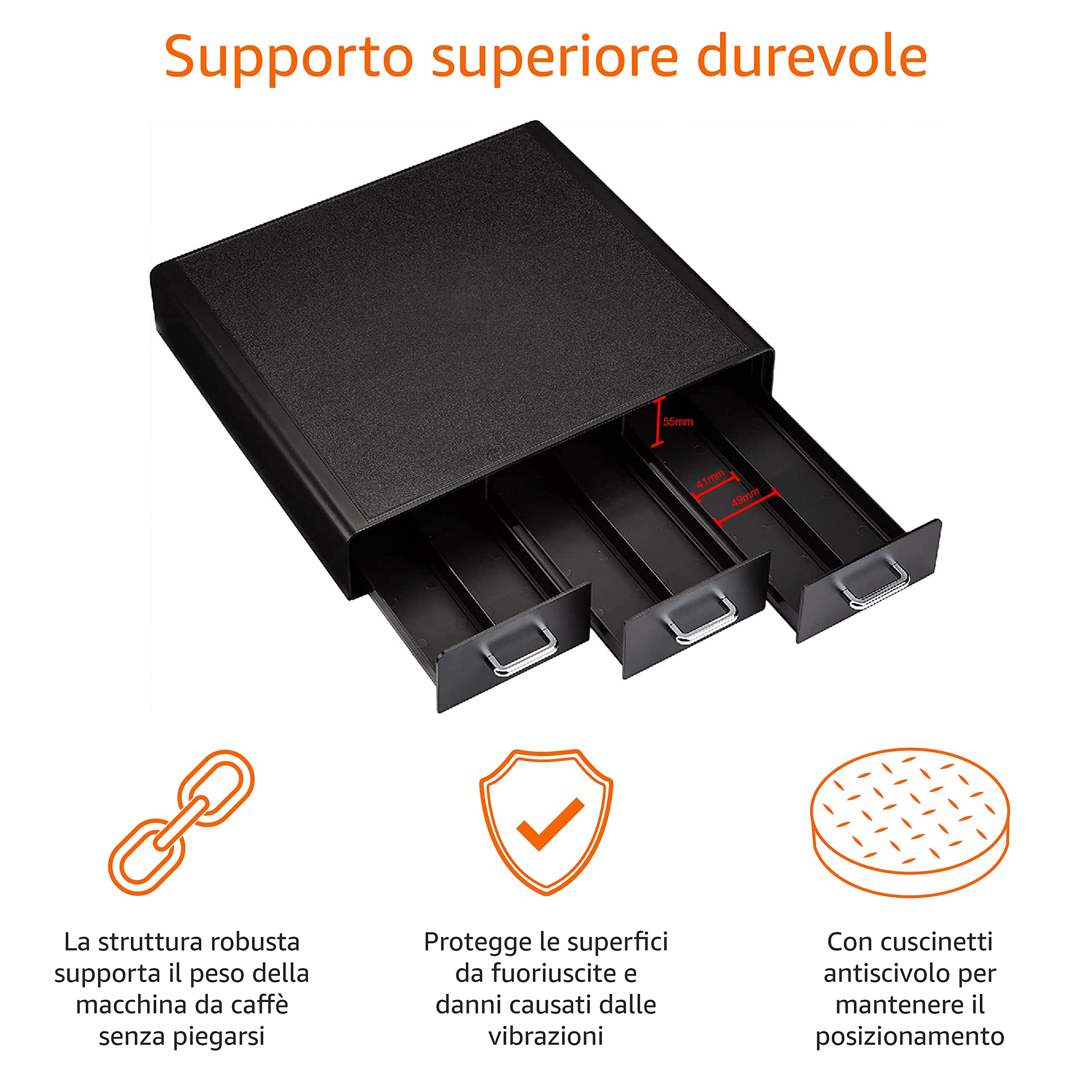 AmazonBasics cassetto capsule K-Cup 36 posti nero