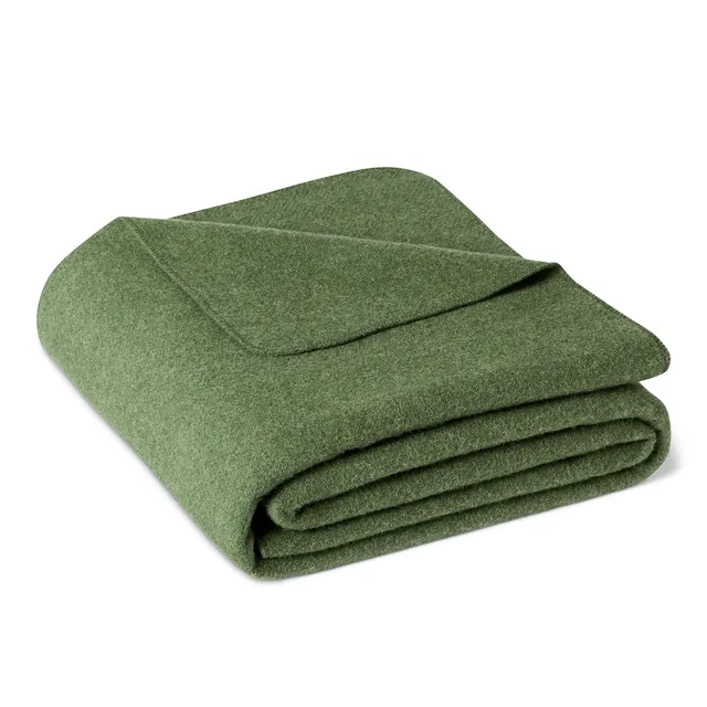 Amazon Basics Coperta Campeggio Lana Verde Oliva da Esterno