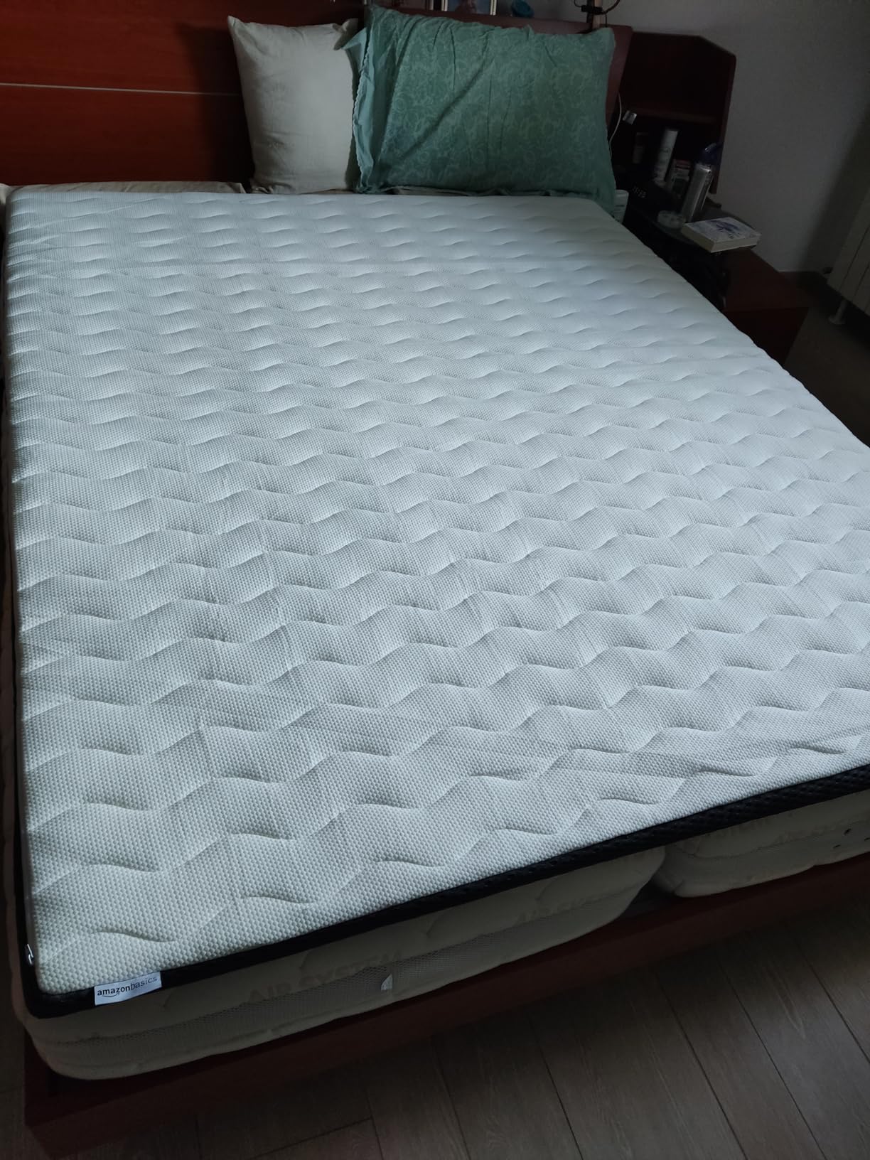 AmazonBasics Topper Matrimoniale 180x200x7cm Memory Bianco