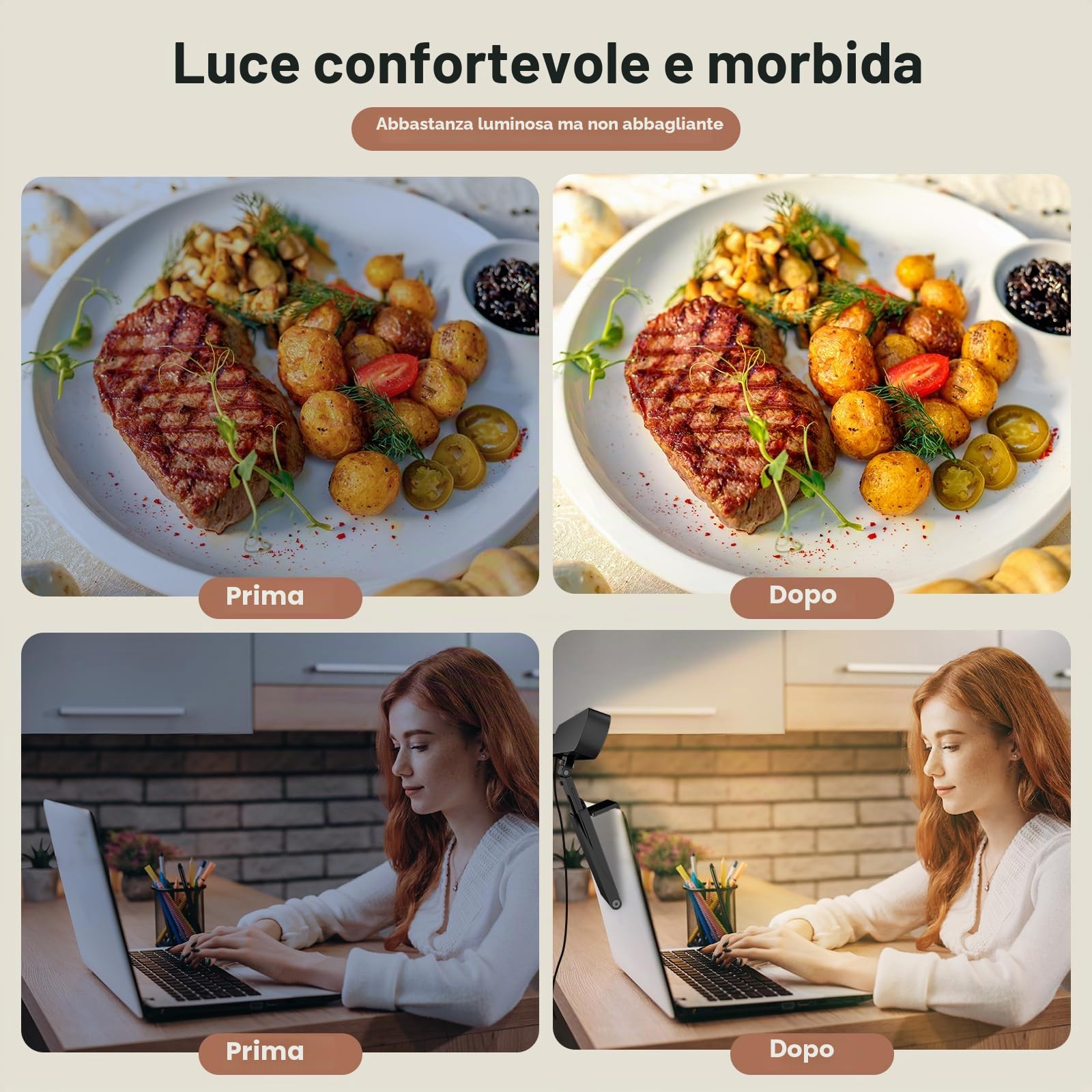 RealPlus luce video LED con supporto 1 pezzo luce morbida