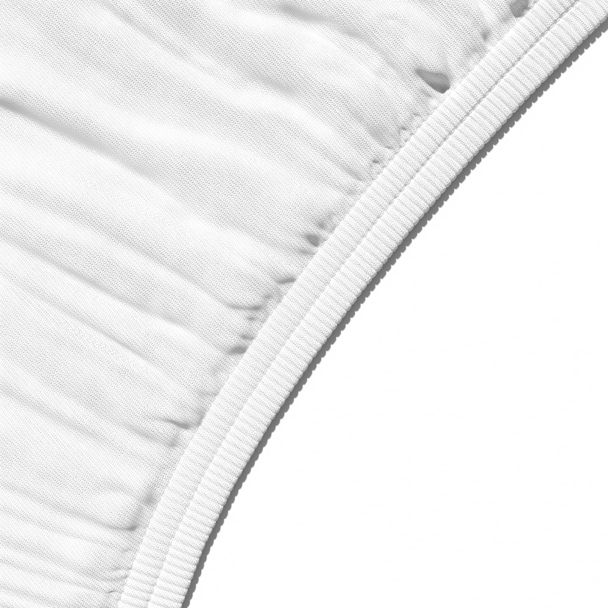 AmazonBasics Lenzuolo con Angoli 140x200 Bianco Jersey Cotone