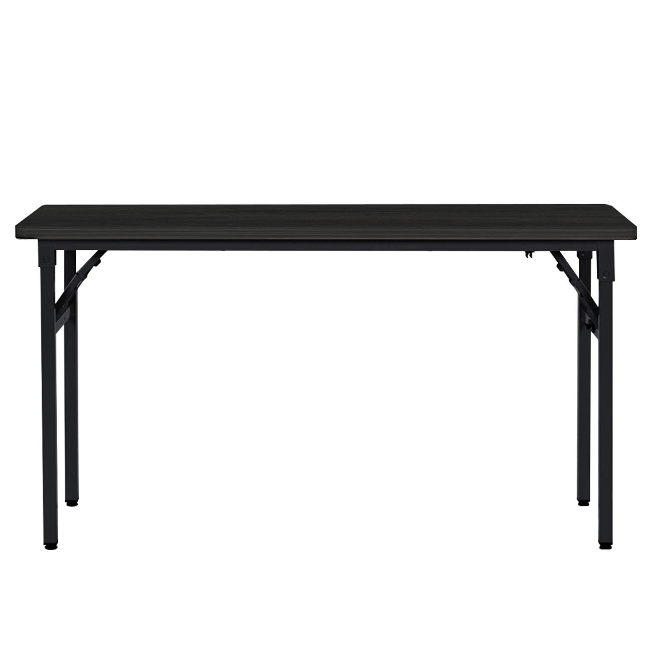 Amazon Basics Tavolo Pieghevole 140 cm Nero Gambe Nere