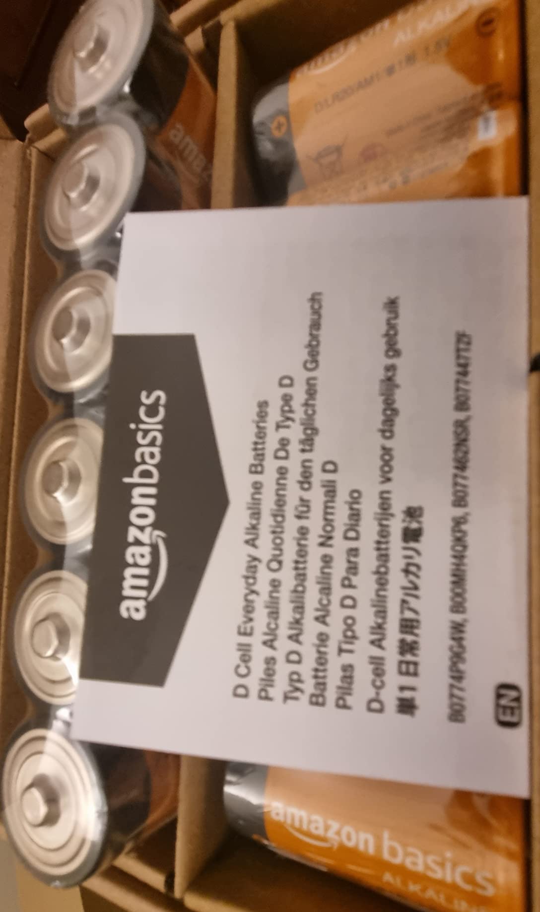 Amazon Basics batterie alcaline D 1,5V confezione 12 uso quotidiano