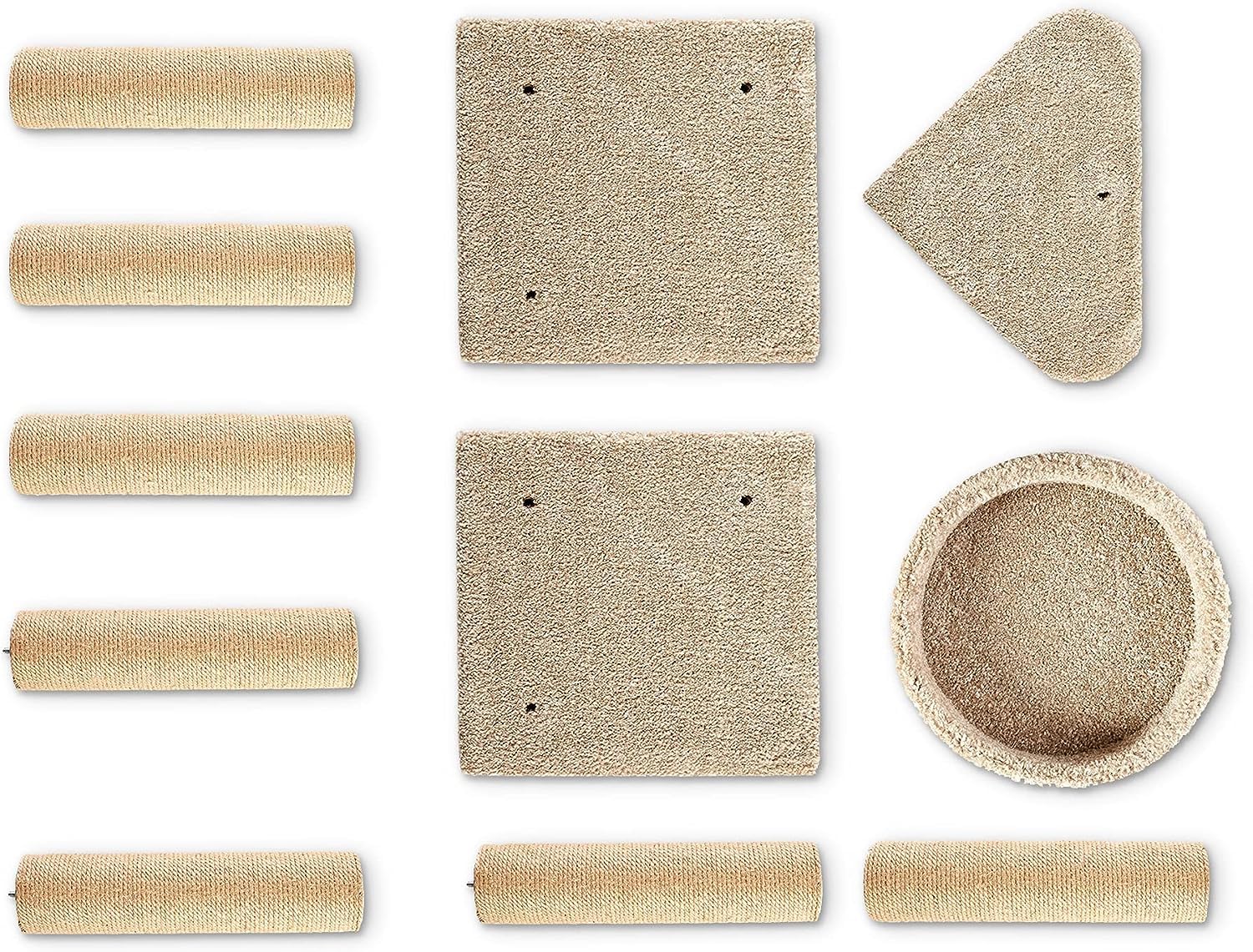 AmazonBasics Tiragraffi per Gatti Beige 117 cm 3 Piani