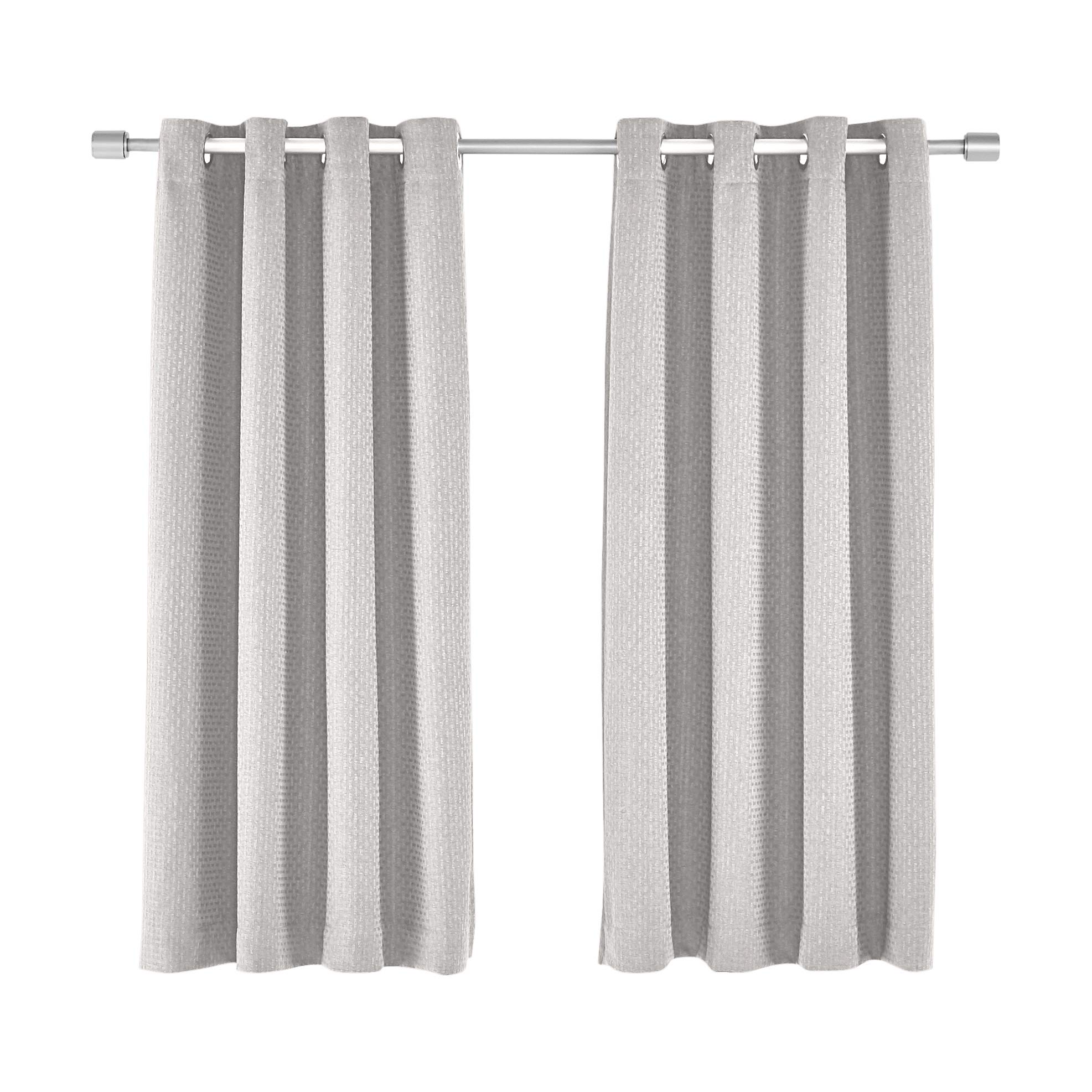 Amazon Basics Basket Weave Tenda Oscurante 132x160 Grigio 2 Pezzi